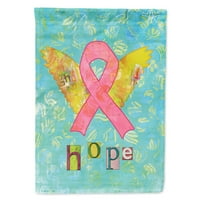 Каролини съкровища СБ3095ХФ Надежда Ангел рак на гърдата Розова Панделка флаг платно къща размер голям, Многоцветен