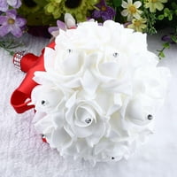Banghong Crystal Roses Pearl шаферка сватбени букети Булчински изкуствени копринени цветя