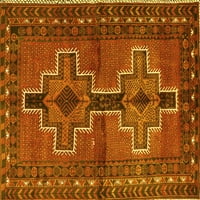 Ahgly Company Indoor Rectangle Персийски жълти традиционни килими, 7 '10'