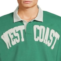 Западно крайбрежие Мъжки & големи мъжки Дълъг ръкав Поло риза, размери с-3ХЛ