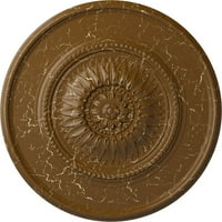 3 4 од 1 2 П Уигън таван медальон, ръчно рисуван Смоуки Топаз пращене