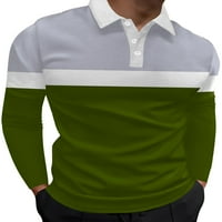 Prontwalk мъжки поло бутон за риза надолу по блуза ревера върхове тенис тънък прилепнал тий тениска тениска style-a xl