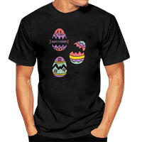 Fnyko великденска тениска за мъже жени момчета момичета великденски заешки яйца Писмо отпечатано редовно прилепване