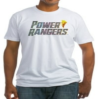 Cafepress - Power Rangers Подредени лого Мъжки класически тениска - монтирана тениска, винтидж годен мек памучен тройник