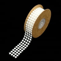 Рол от двор симулация перлен полукълбо с мъниста панделка висяща памук тъкана гирлянд