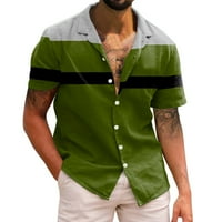 Мъже непринудени къси ръкави пролет лято въртене на шия 3d отпечатани ризи модни блузи ризи за блуза