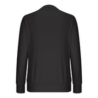 Жилетки за жени, отворен преден жилетка, монтирана на яке, ежедневно офис подрязани твърди вещества бельо блейзър жени черен размер