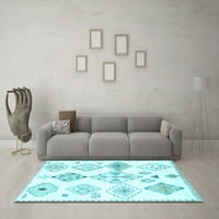 Ahgly Company Indoor Rectangle Твърдо светло синьо модерни килими, 4 '6'