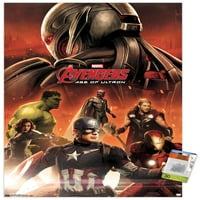 Marvel Cinematic Universe - Avengers - Age of Ultron - Avengers Tall Poster с бутални щифтове, 22.375 34