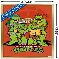 Никелодеон тийнейджърски мутантни костенурки нинджа - Плакат за пица с стена, 22.375 34