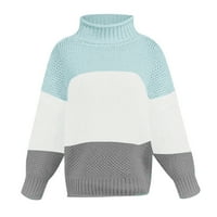 Пуловери за жени от рамото пуловер Небрежно плетено пуловер с дълъг ръкав