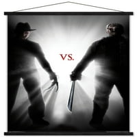 Freddy vs. Jason - Плакат за лек стенен с дървена магнитна рамка, 22.375 34