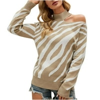 Жени кръгли вратни развлекателни пуловер пуловер пуловер с дълъг ръкав върхове hot6sl868488