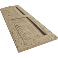 Екена мелница 12 в 44 г дървен материал грубо нарязан два равни плоски панела с елипсовидни Топ Фау дървени щори, грундиран тен