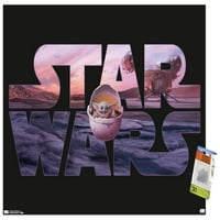 Междузвездни войни: Мандалорският - Плакат за стена на шушулката с бутални щифтове, 22.375 34