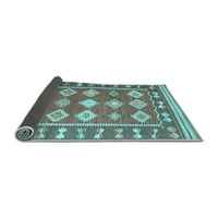 Ahgly Company Indoor Square Southwestern Light Blue Country Area Rugs, 7 'квадрат