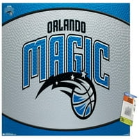 Orlando Magic - Плакат за стена с лого с бутални щифтове, 22.375 34