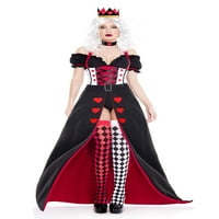 Музикални крака, омагьосващи Royal Heart Queen Women Halloween Fancy-родни костюми за възрастни, xs
