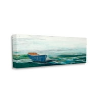 Ступел индустрии самотен лодка плаваща океанска вода колаж живопис галерия увити платно печат стена изкуство, дизайн от Стейси Гресел