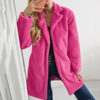 Tking fashion дамски жилетка зимен плюшено мече fau палто якета топъл джъмпер изхожда от жилищни пуловери за жени горещо розово
