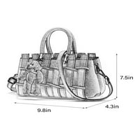 Колиша дами тотална чанта горна дръжка чанта с голям капацитет меки чанти за рамо в вътрешни джобове пазаруване, разглобяем цип