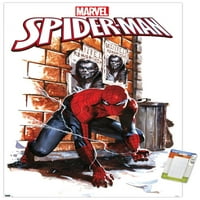 Marvel Comics - Morbius - Приятелски квартал Spider -Man # Wall Poster с дървена магнитна рамка, 22.375 34