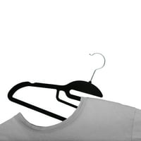 Опростете пластмасовата кадифена крайна Закачалка за риза в Черно