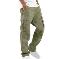 Yanhoo Cargo Pants for Men Fall Clearance Outdoor Baggy Streetwear Pants Loose Fit Jogger Sweatpants с джобове