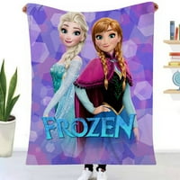 Замразено елза мек уютен фланелен одеяло диван диван лек анимационен филм плюшен пухкав размито одеяло за момичета подаръци жени