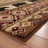Обединени тъкачи на Америка Лодж Животински Принт Стан площ килим, 7.83 '10'