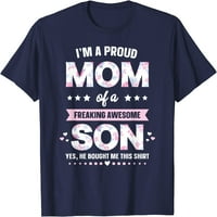 Дърво Аз съм горд подарък за риза на мама от син на мама забавна тениска на майките