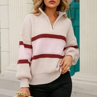 Aayomet Womens Cardigan пуловери за жени класически леки пуловер с дълги ръкави с дълъг ръкав, каки l