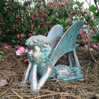 11 л мечтател лежаща фея в бронзова патина домашен двор и градина статуетка