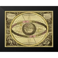 Cellarius, Andreas Black Modern Framed Museum Art Print, озаглавен - Карти на небесата: Scongograpy Compagis Mundanae Brahey