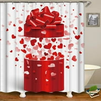 SonBest 3D цифров валентин за душ завеса, * Завеса за душ с куки от тип C