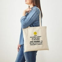 Cafepress - Pickball Addict Tote Bag - Естествено платно чанта, платнена чанта за пазаруване