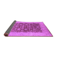 Ahgly Company Indoor Square Oriental Purple Industrial Area Rugs, 3 'квадрат