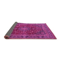 Ahgly Company Indoor Square Medallion Pink Традиционни килими, 5 'квадрат