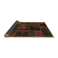Ahgly Company Indoor Rectangle Oriental Brown Modern Area Rugs, 6 '9'