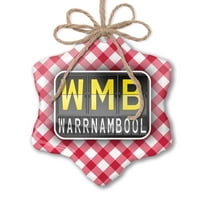 Коледна украса на WMB код на летището за Warrnambool Red Plaid Neonblond
