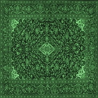 Ahgly Company Indoor Rectangle Persian Emerald Green Traditional Area Rugs, 2 '5'