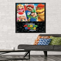 Филмът на Super Mario Bros. - Групов плакат за стена, 22.375 34 FRAMED