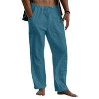 Wendunide мъжки панталони мъжки ежедневни твърди панталони панталони с пълна дължина свободен панталон джоб джобни теглене ежедневно