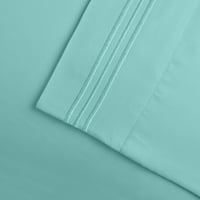 Супериорен 3-Граф ГСМ Аква бродиран Комплект за легло от микрофибър, Двоен