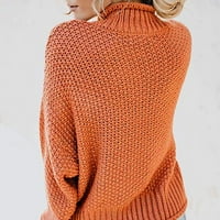 Детесбула пуловери за жени Разчистване Жените за небрежни твърди о-изкопчета плетат пуловер с дълги ръкави с дълги ръкави пуловер