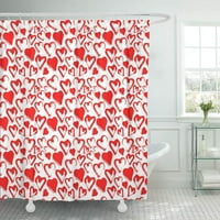 Резюме червено сърце модел бял акварел Свети Валентин Амур годишнина Красив цвят Цветна завеса за баня завеса за баня