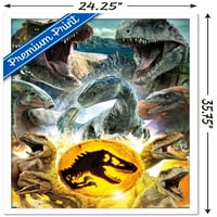 Jurassic World: Dominion - Group Wall Poster, 22.375 34 Framed