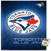 Торонто Блу Джейс - лого плакат за стена с пуш щифтове, 22.375 34