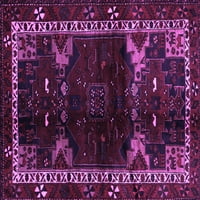 Ahgly Company Indoor Rectangle Animal Purple Traditional Area Rugs, 8 '12'