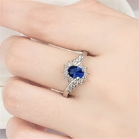 Бижута пръстени пръстени и мъжки сребърни пръстени Рейнстоун Женски пръстени за жени за женски лъскави пръстени